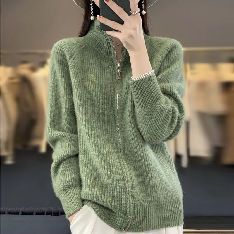 Elina | Cashmere villapaita vetoketjulla™